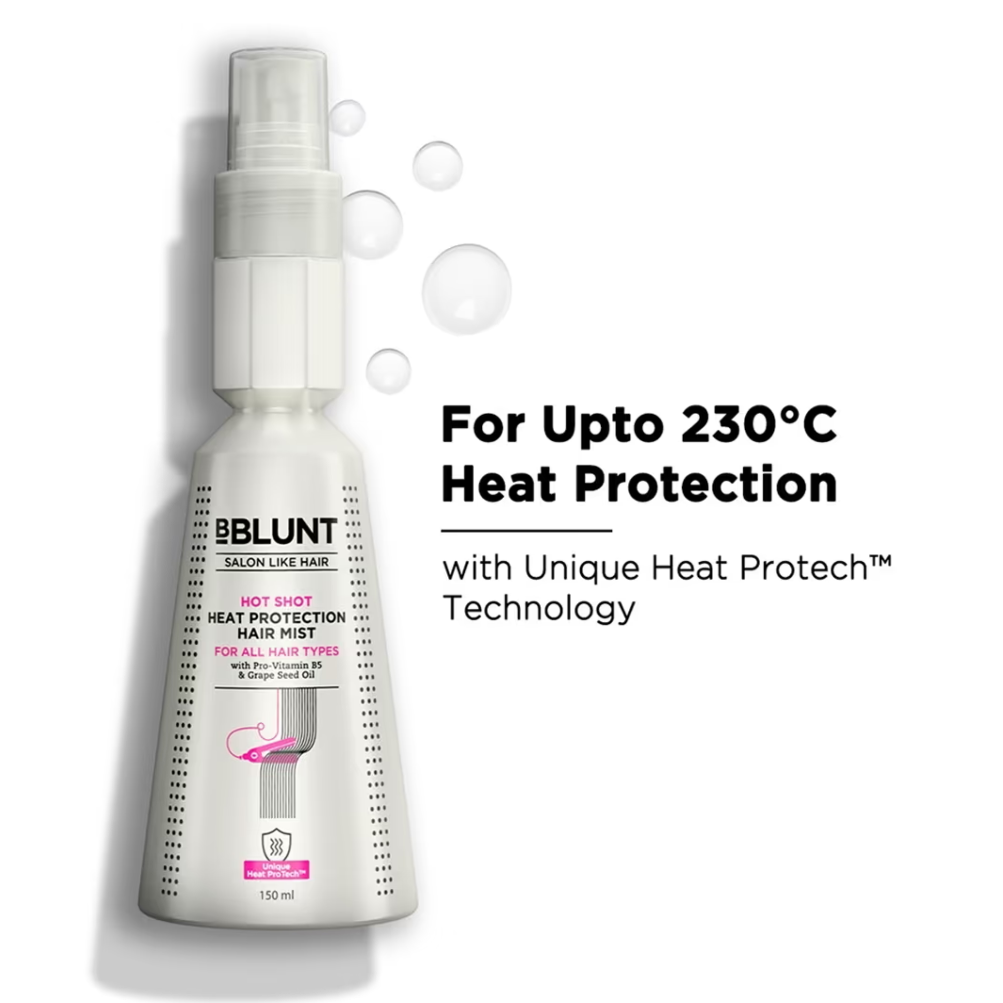 BBLUNT Hot Shot Heat Protection Mist with Grapesee...